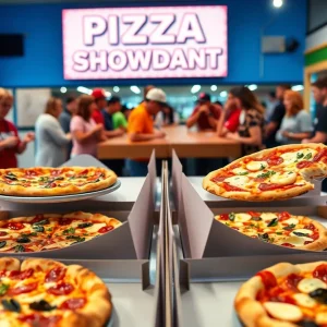 People voting for their favorite pizza in the Tallahassee Pizza Showdown.