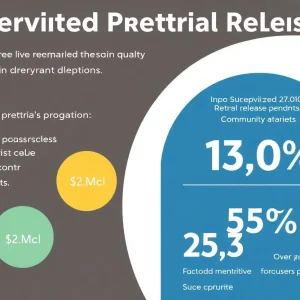 Infographic demonstrating the successes of Tallahassee's Supervised Pretrial Release Program.
