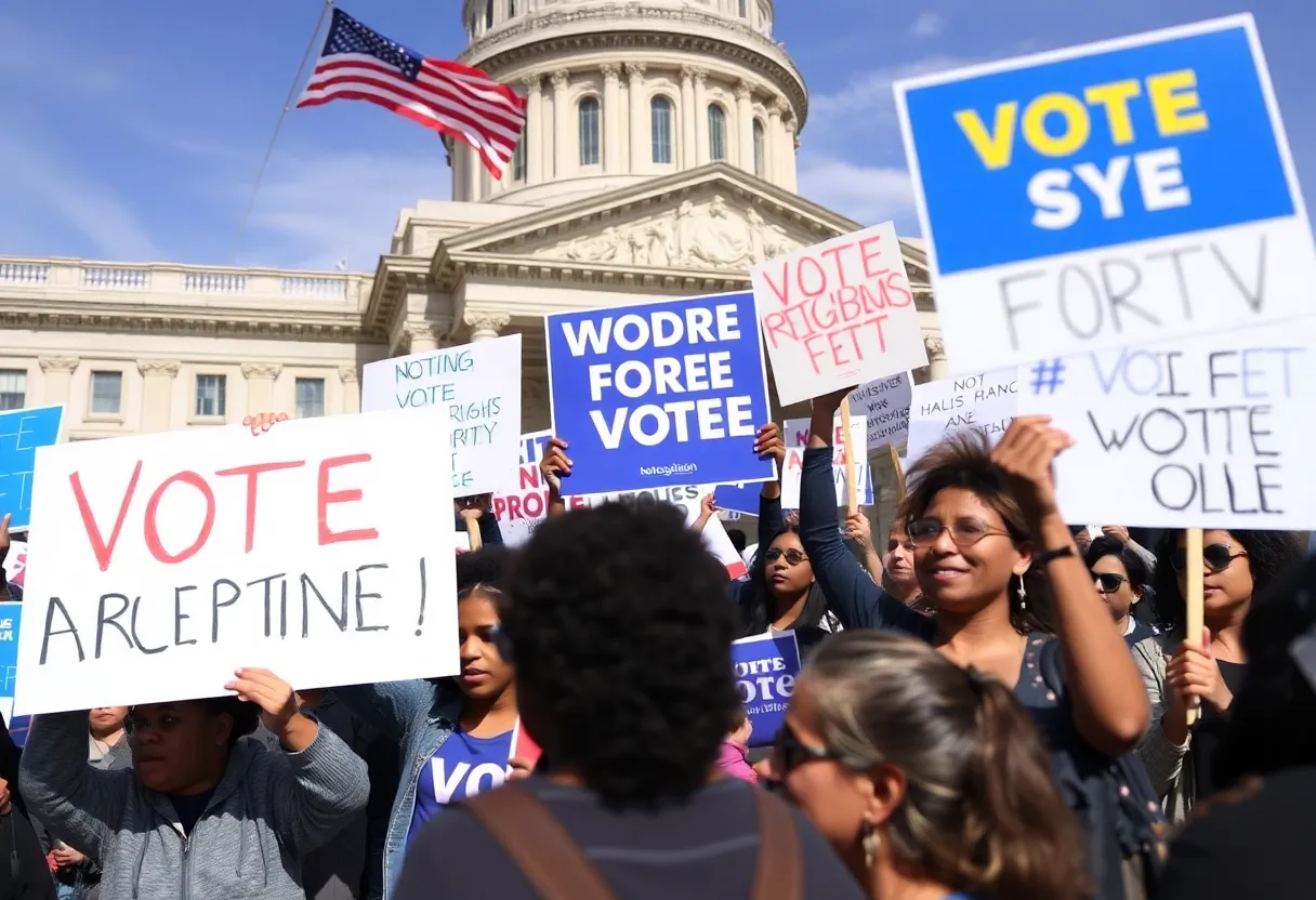 Rally for voting rights outside the Florida state capitol
