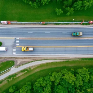 Construction site of the U.S. 319 widening project in Tallahassee, Florida