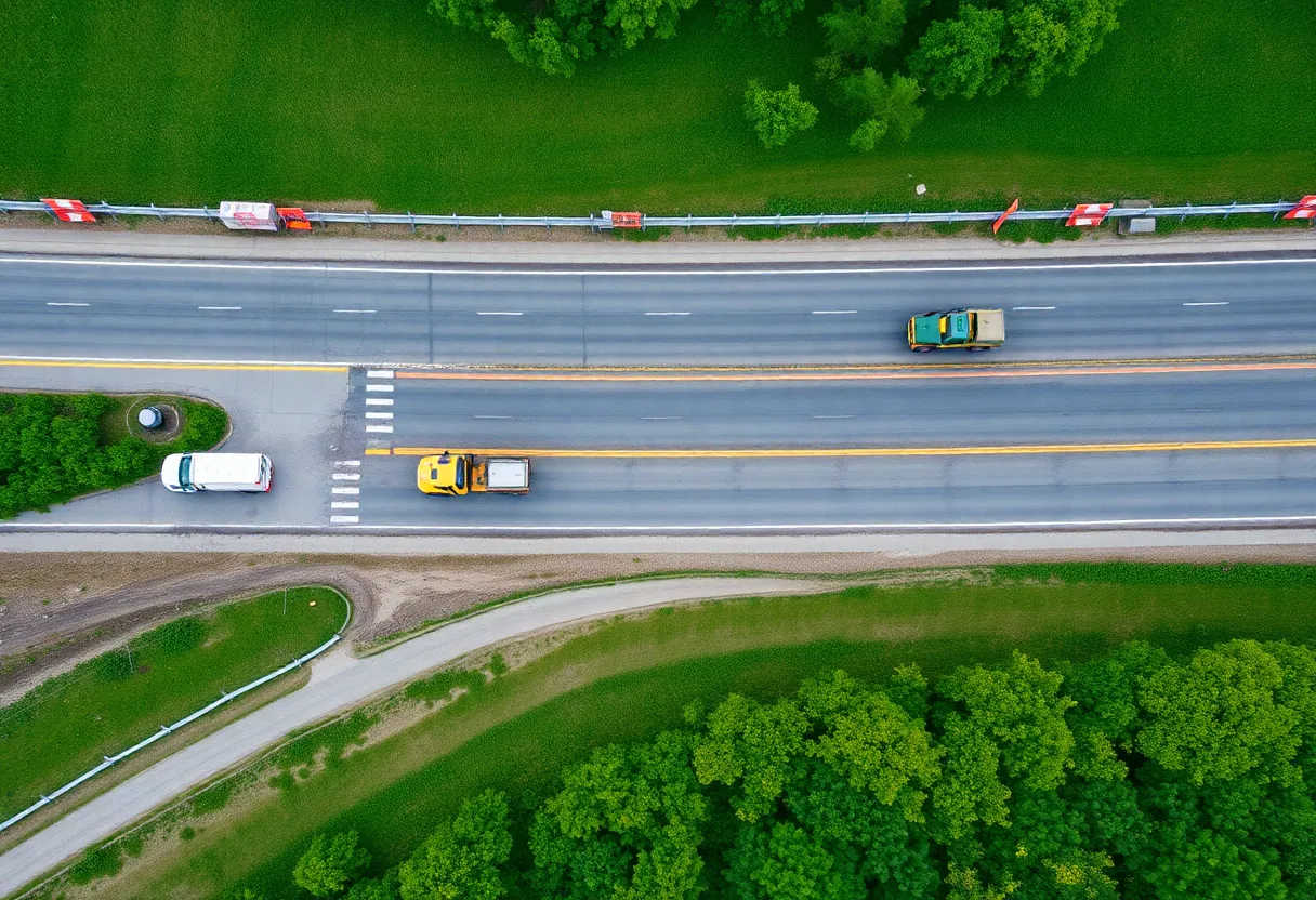 Construction site of the U.S. 319 widening project in Tallahassee, Florida