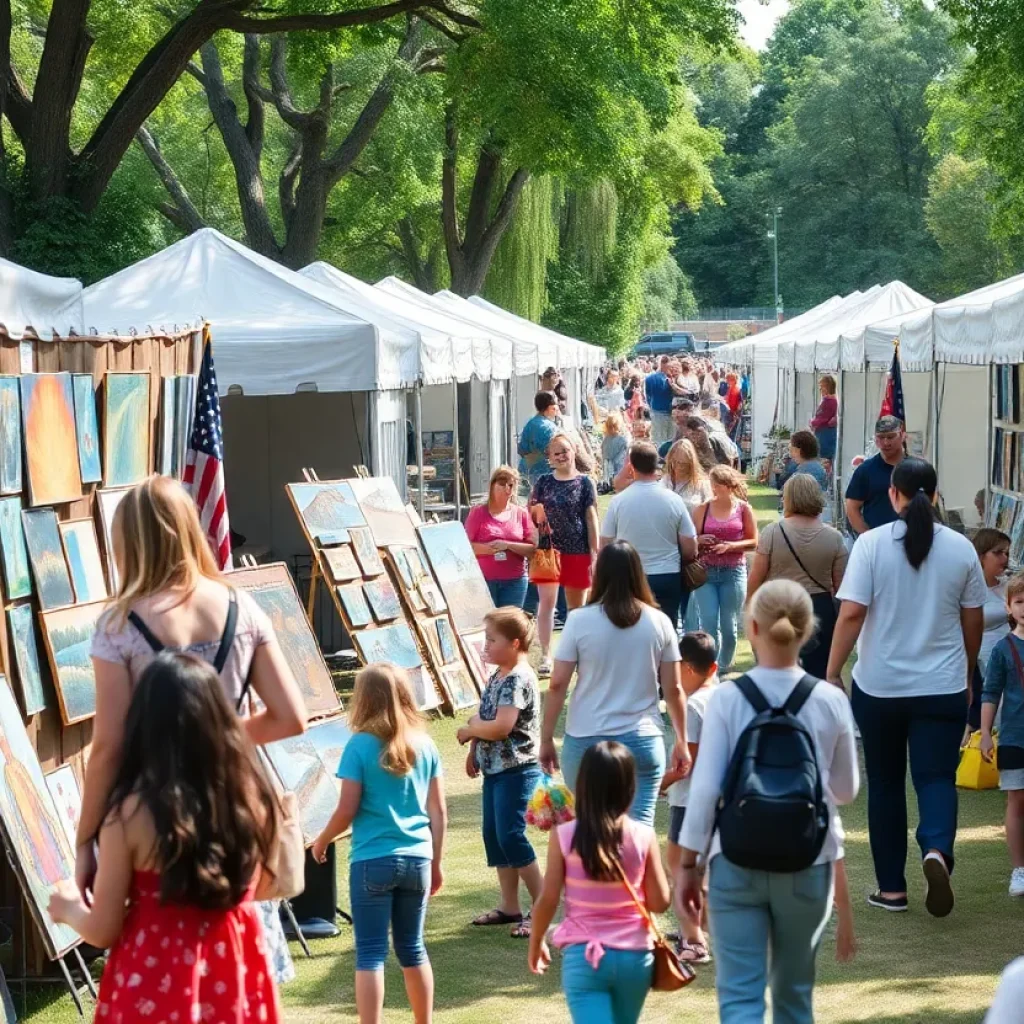 Crowd enjoying the Chain of Parks Art Festival in Tallahassee