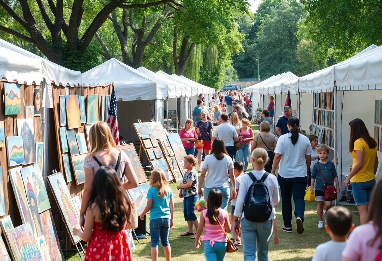 Crowd enjoying the Chain of Parks Art Festival in Tallahassee
