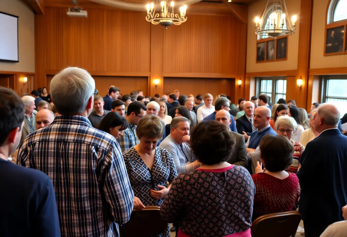 Residents attending a meeting with Tallahassee Mayor John Dailey