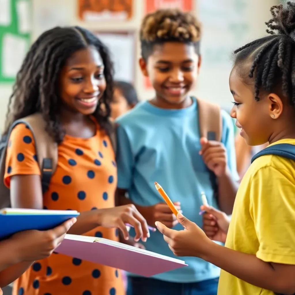 Diverse group of students learning together in a supportive classroom setting