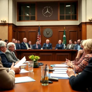 City officials at the Tallahassee City Commission meeting