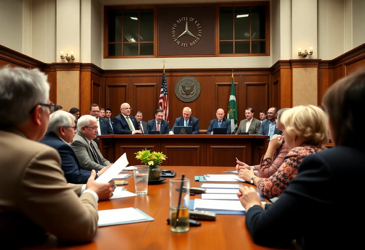 City officials at the Tallahassee City Commission meeting
