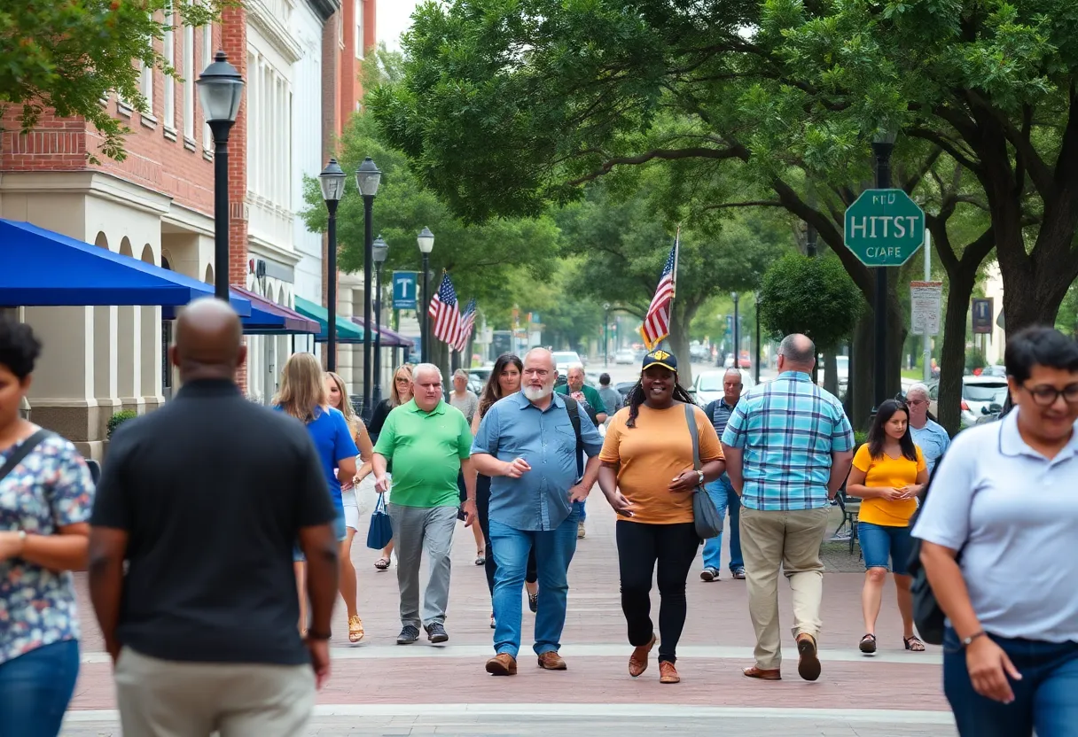 A sunny day in Tallahassee with residents enjoying outdoor activities.