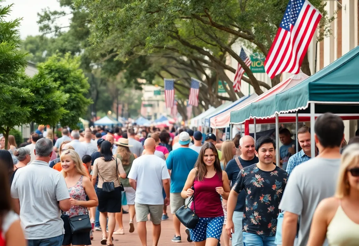 Community event in Tallahassee depicting a lively atmosphere.