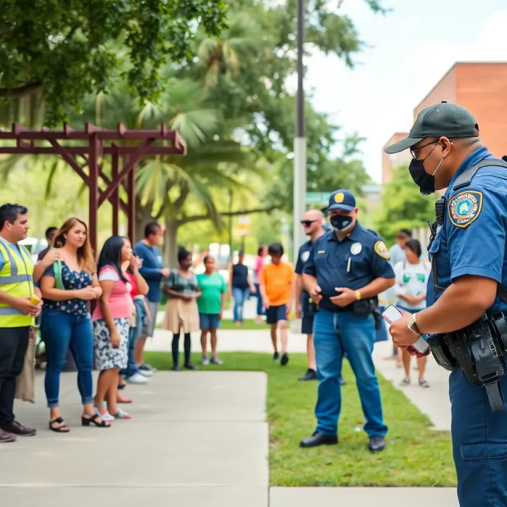 Community members participating in safety programs in Tallahassee