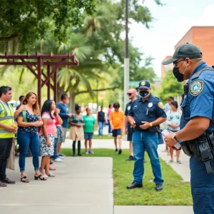 Community members participating in safety programs in Tallahassee