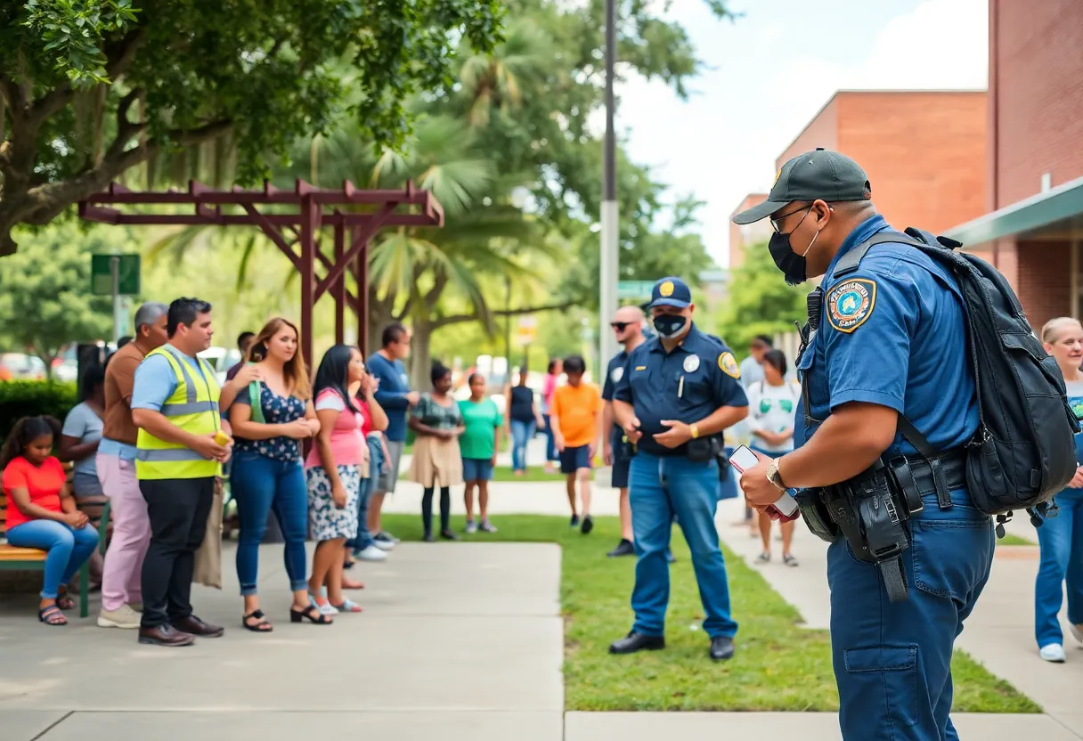 Community members participating in safety programs in Tallahassee