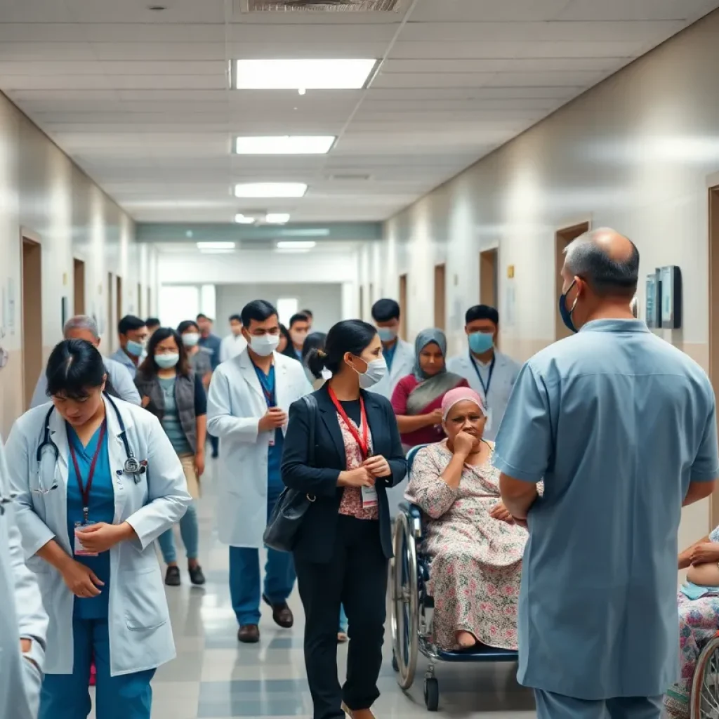 Healthcare professionals and patients at Tallahassee Memorial Hospital