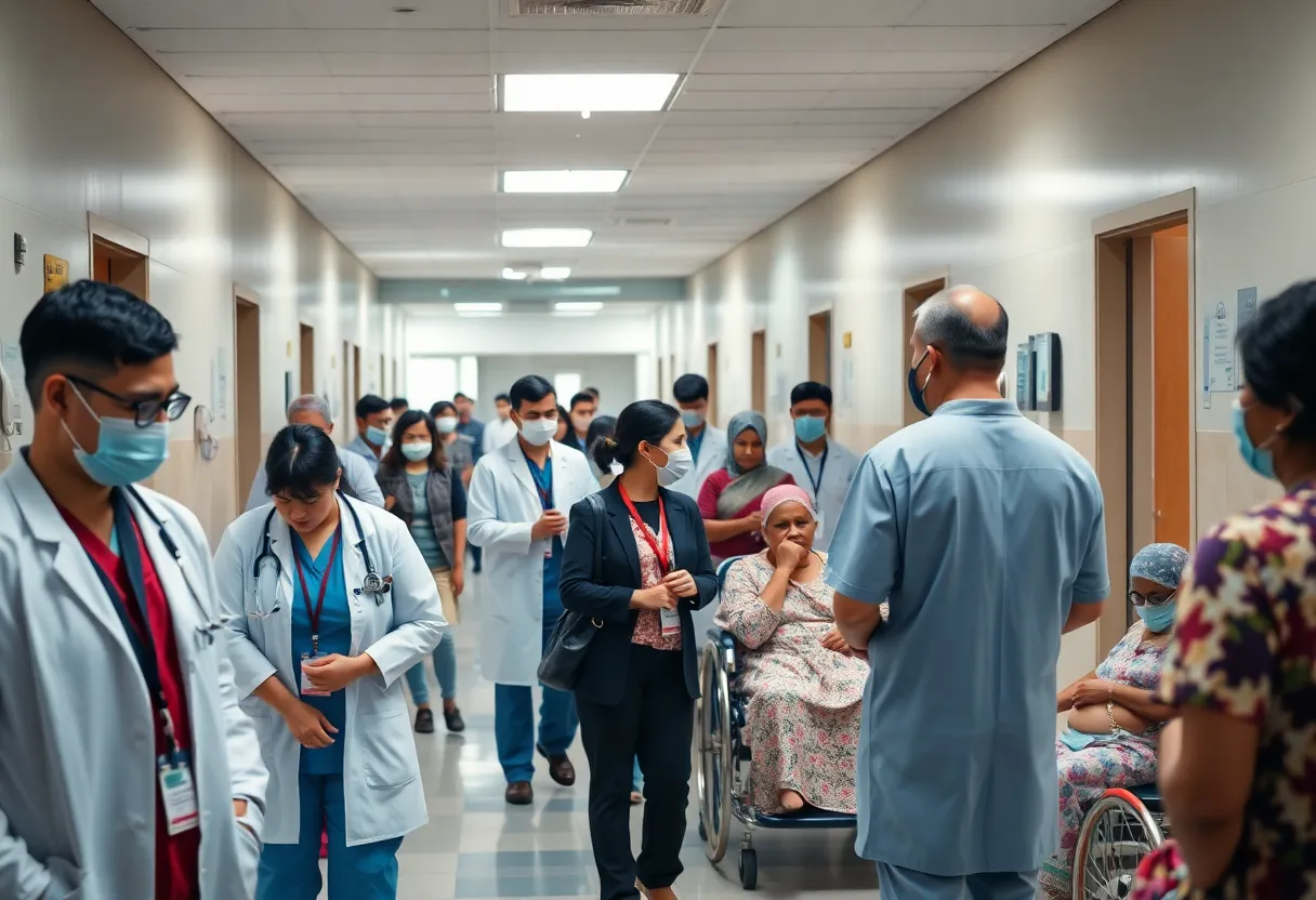 Healthcare professionals and patients at Tallahassee Memorial Hospital