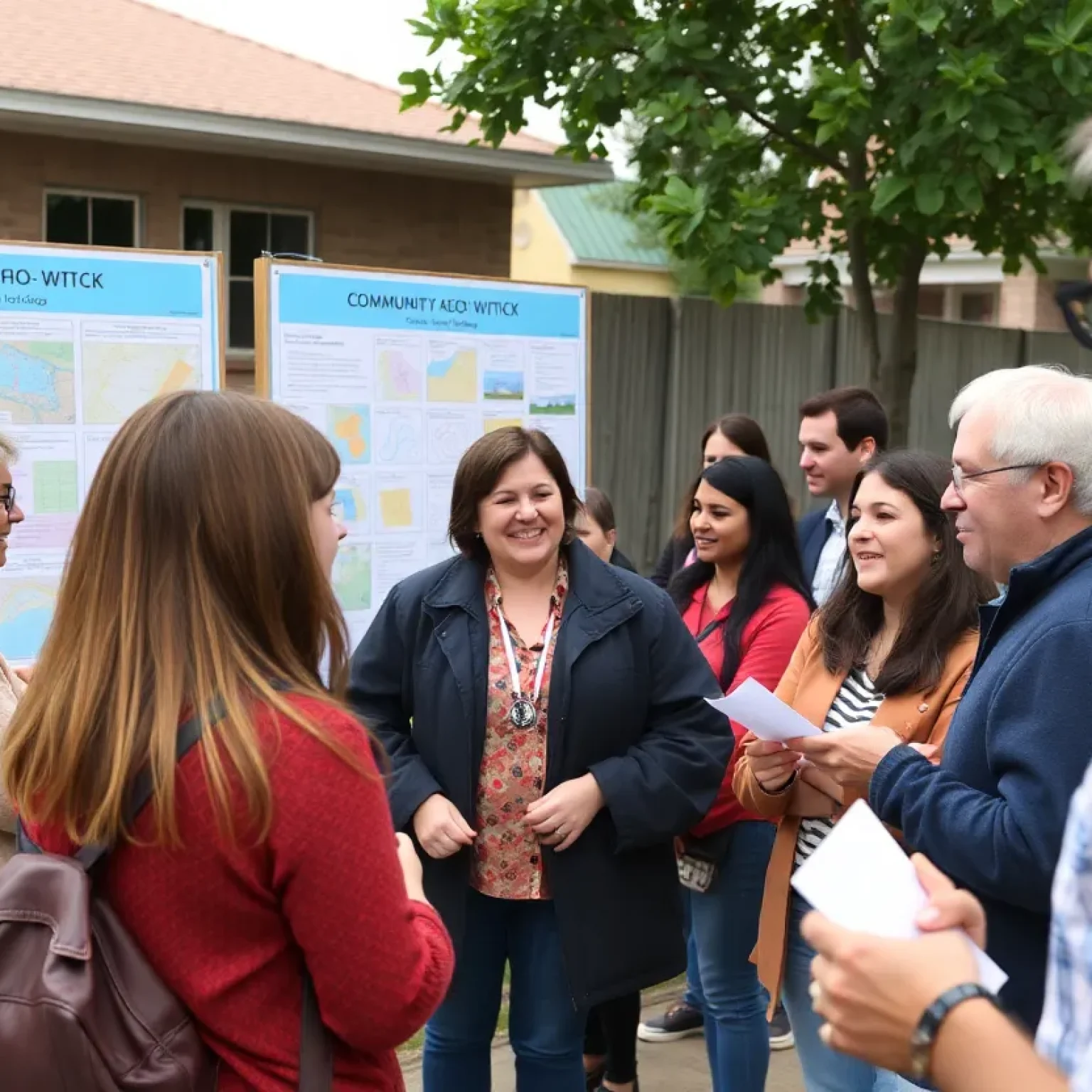 Residents discussing the comprehensive plan in a community meeting.