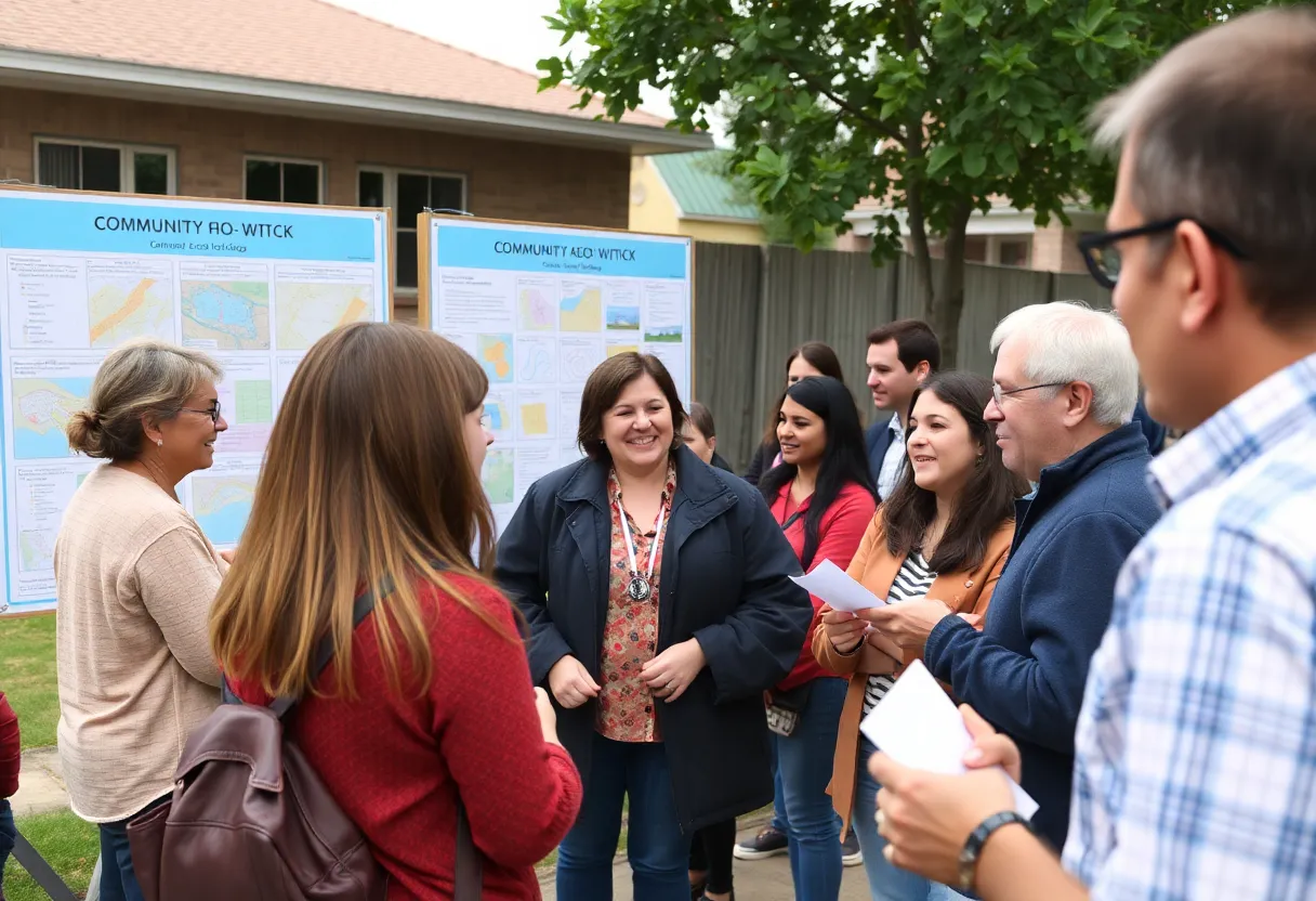Residents discussing the comprehensive plan in a community meeting.