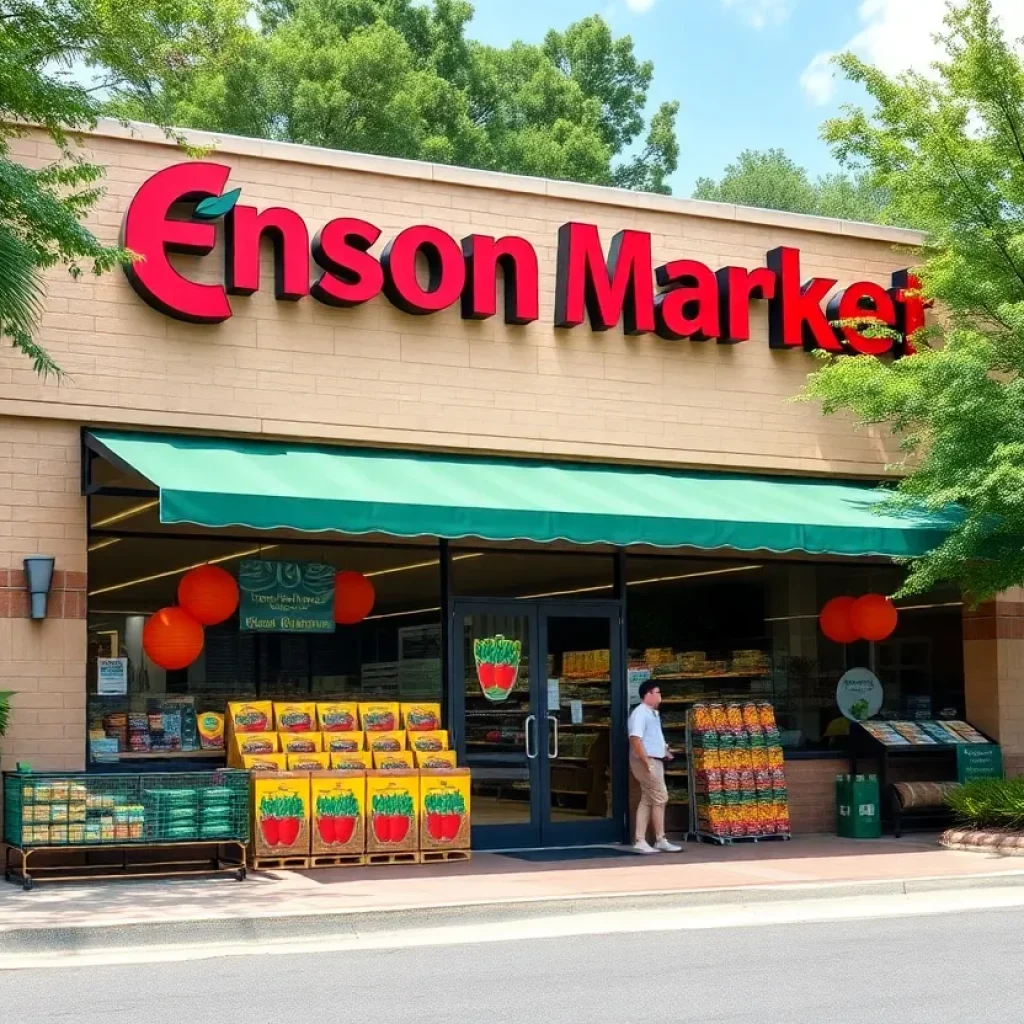 Exterior view of Enson Market, new Asian grocery store in Tallahassee
