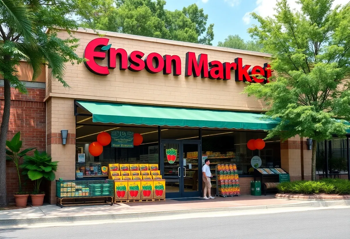 Exterior view of Enson Market, new Asian grocery store in Tallahassee