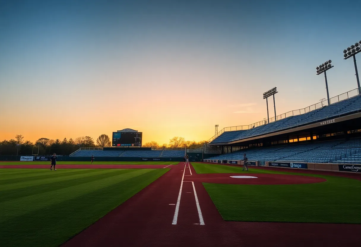 Empty FAMU baseball field during game day