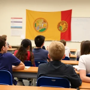 Classroom setting depicting changes in education legislation in Florida