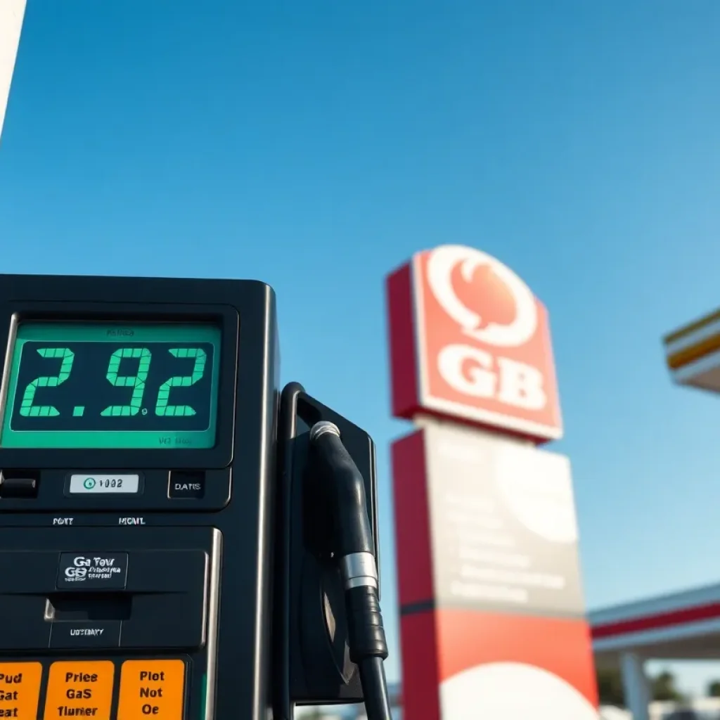 Gas pump showing $2.92 at a Florida gas station