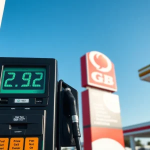 Gas pump showing $2.92 at a Florida gas station