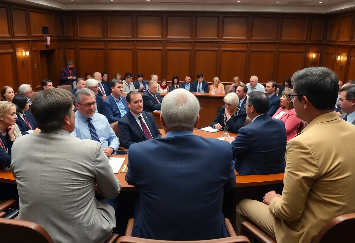 Meeting room discussing ethics in Florida politics