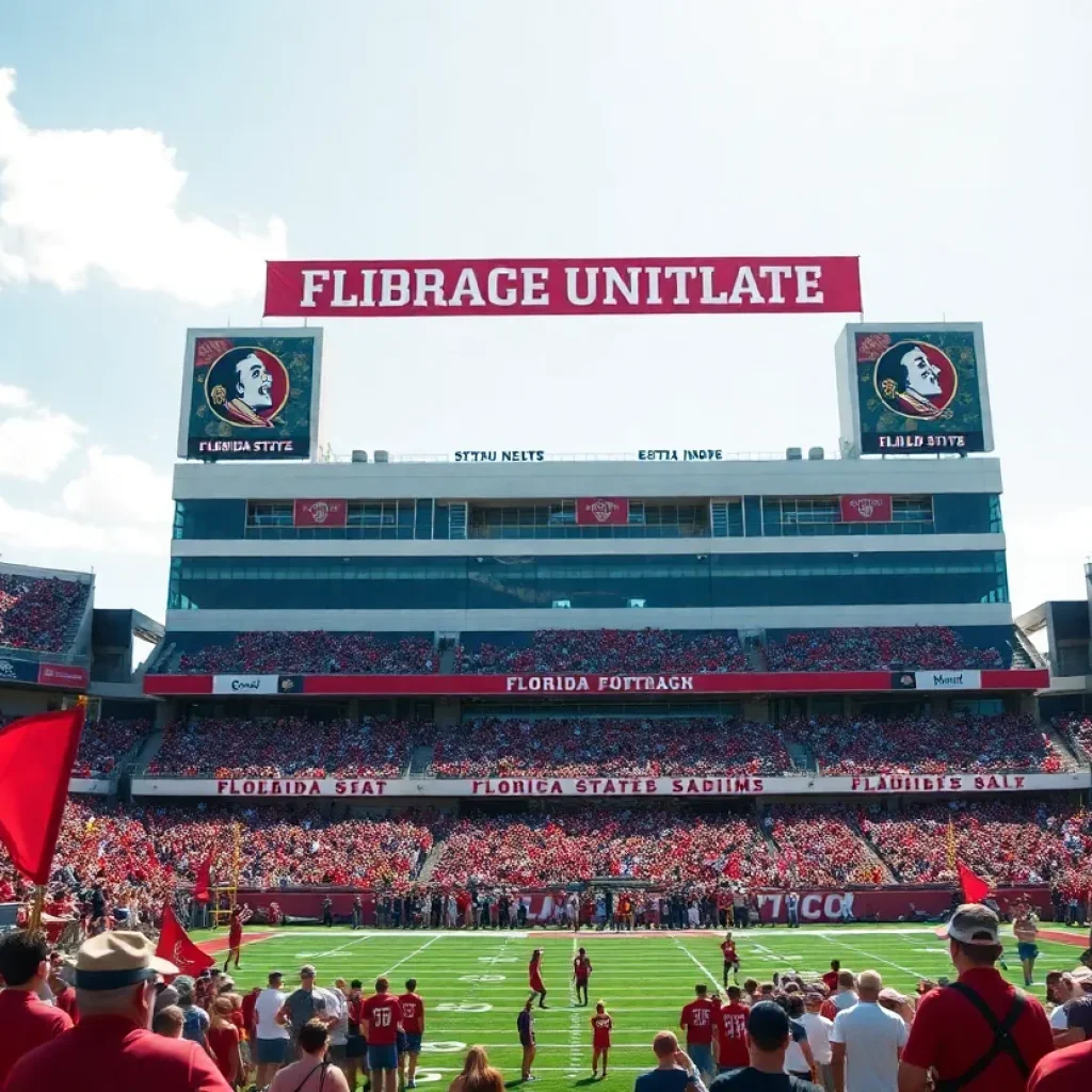 Florida State University football fans in stadium