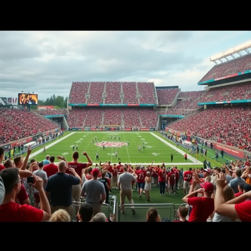 Crowd at Florida State University football game