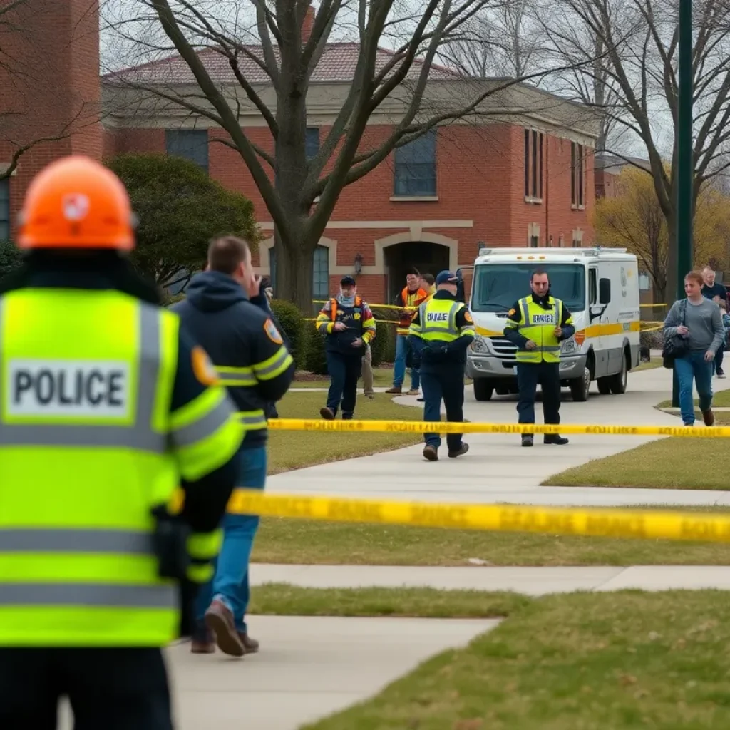 Emergency responders at Florida State University after a shooting incident
