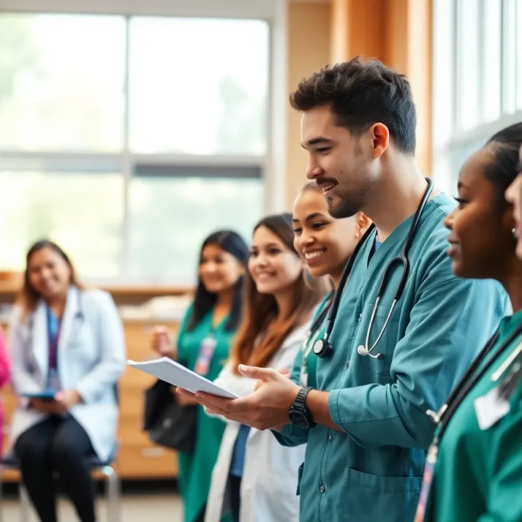 Medical students at FSU College of Medicine participating in a class