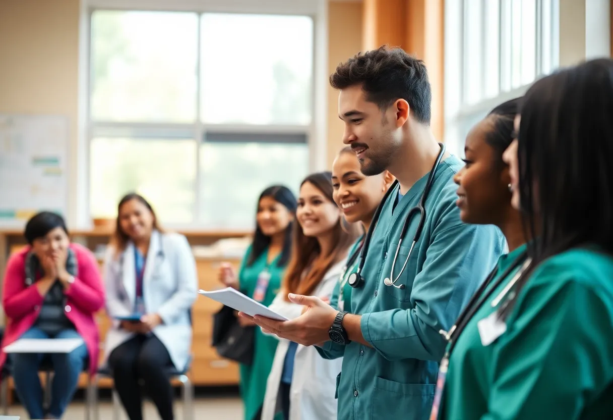 Medical students at FSU College of Medicine participating in a class