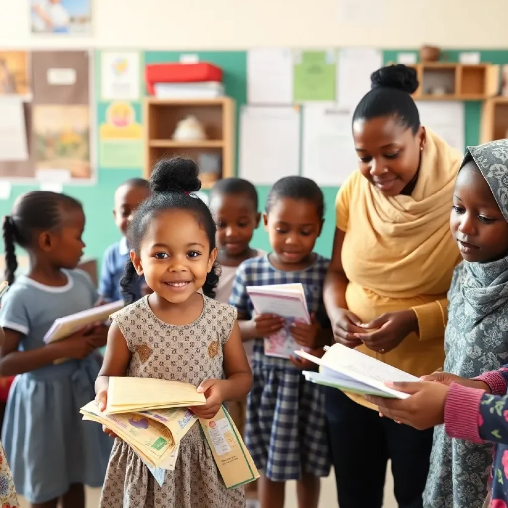 Children and families accessing resources at a community school in Leon County.
