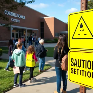 Students discussing school safety measures