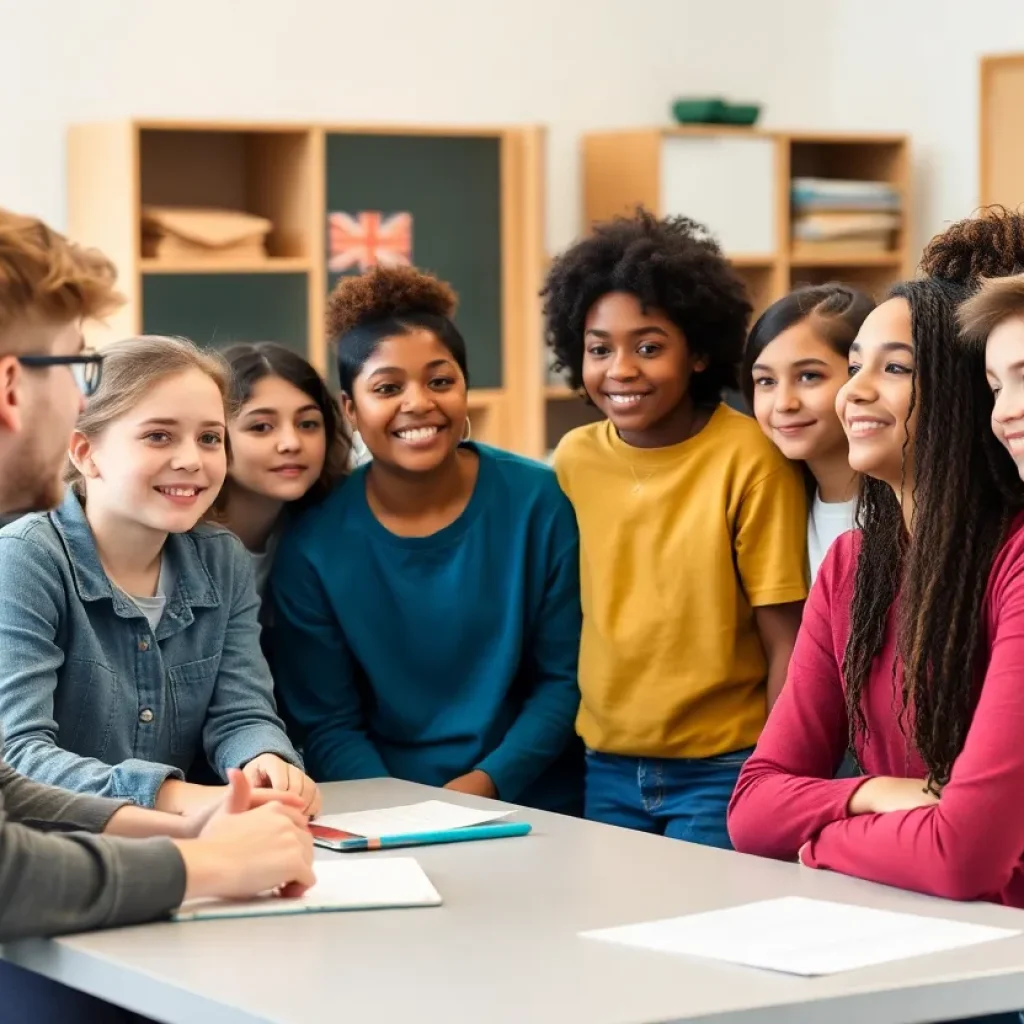 Students and teachers engaging in a classroom discussion about gender identity