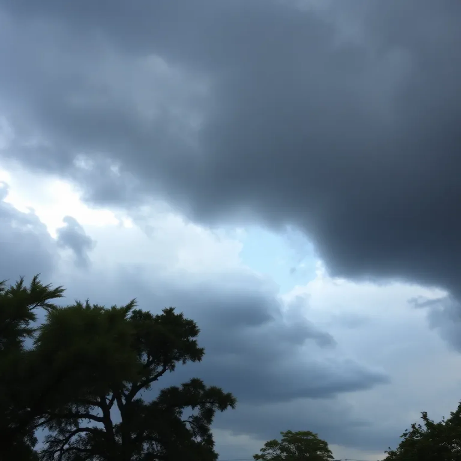 Stormy skies with dark clouds over Tallahassee
