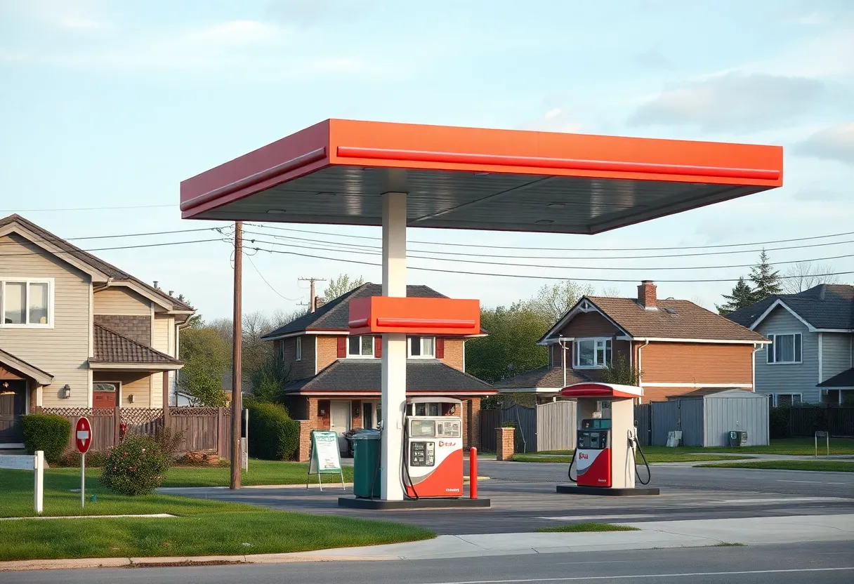 Rendering of the proposed gas station located in the Canopy subdivision of Tallahassee.