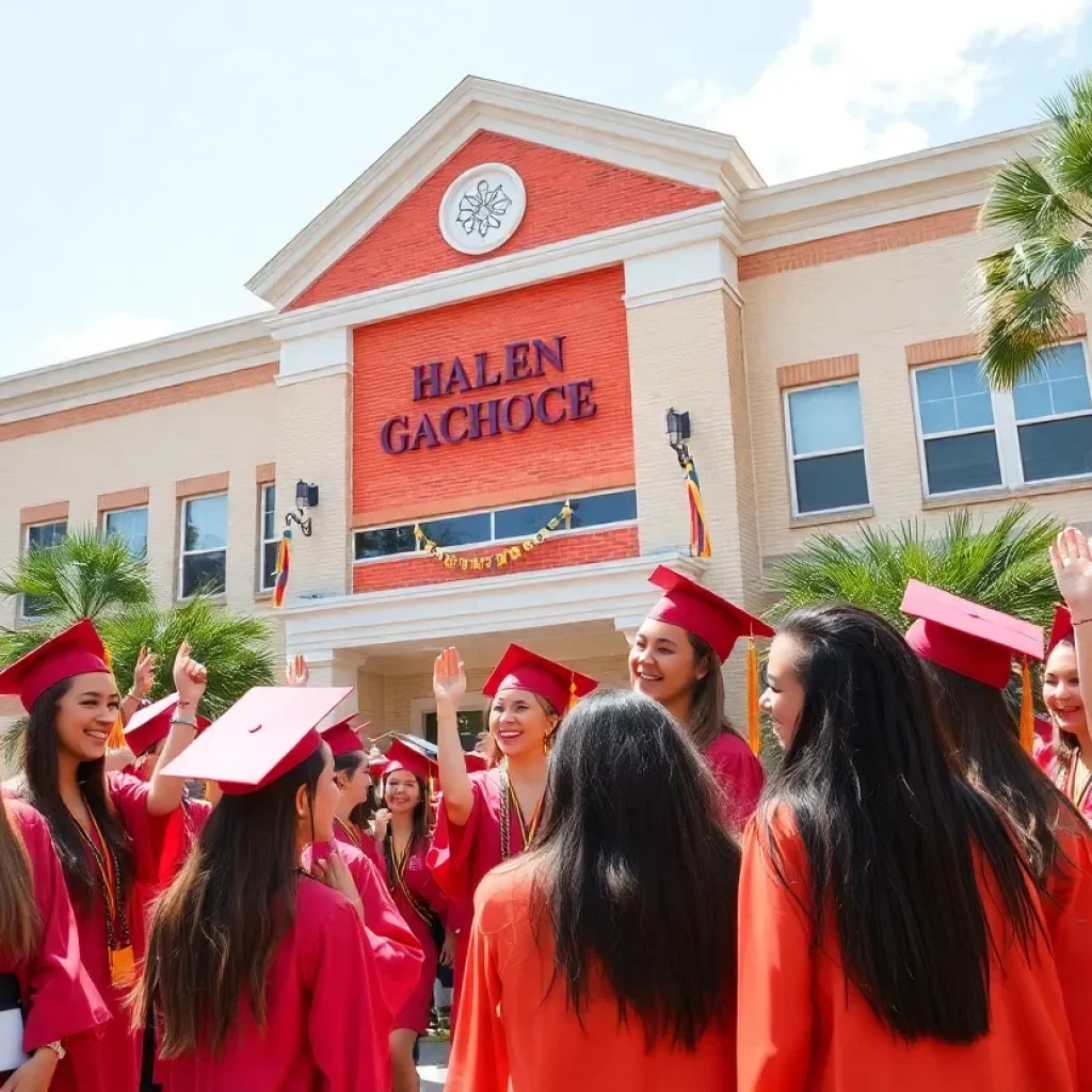 Graduates celebrating at a Tallahassee graduation ceremony