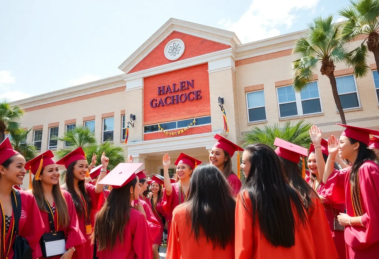 Graduates celebrating at a Tallahassee graduation ceremony