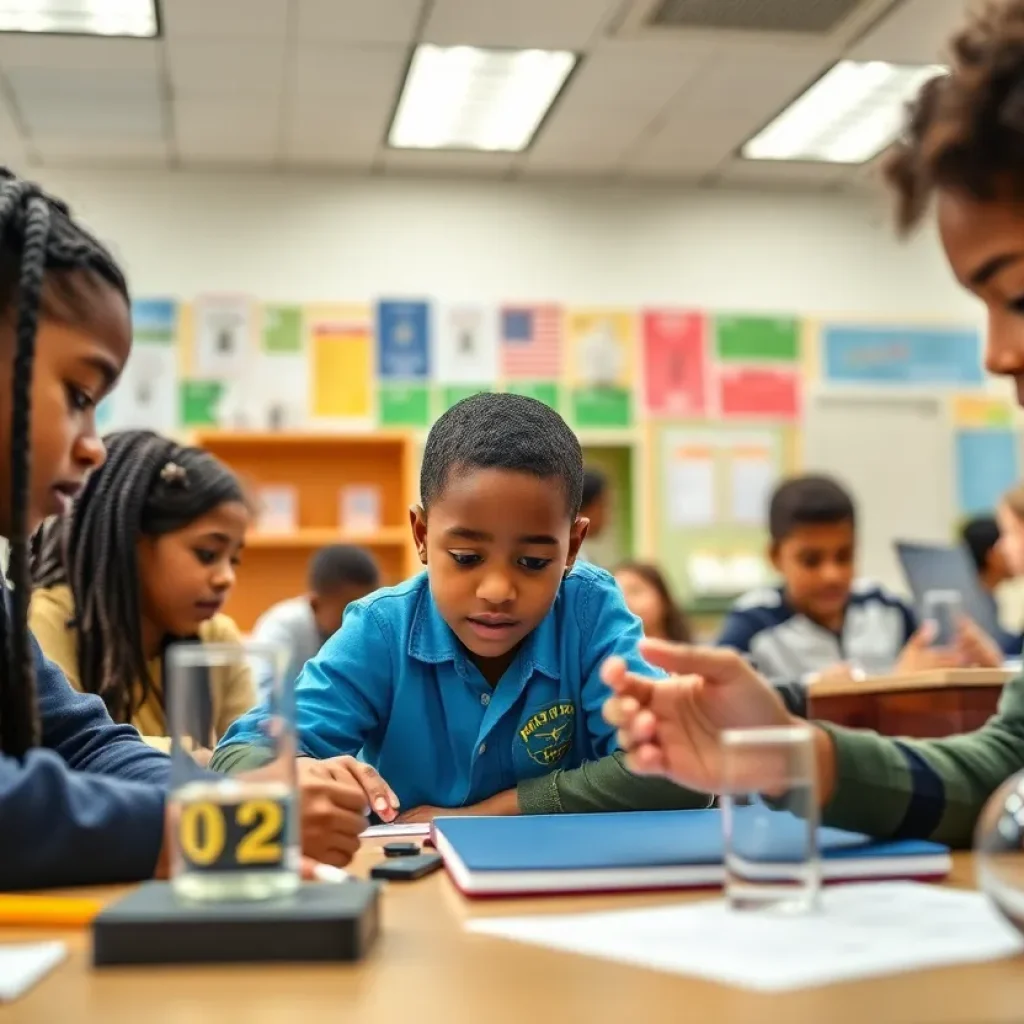 Students in a Tallahassee classroom engaged in STEM learning activities