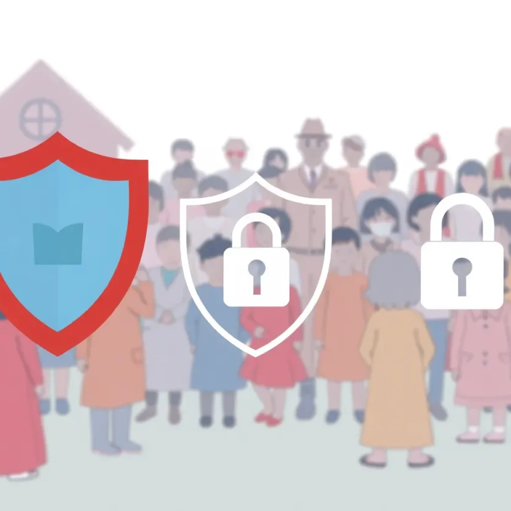 An illustration promoting child safety and protection