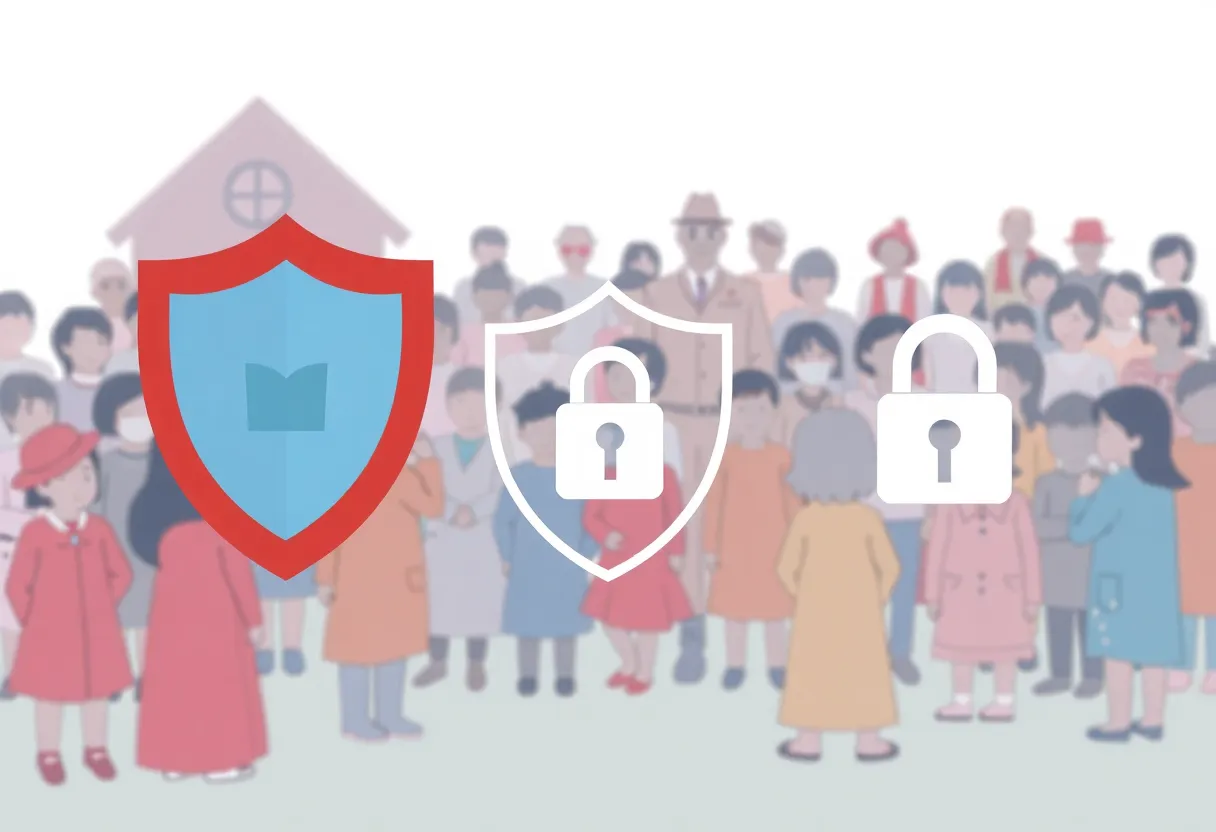 An illustration promoting child safety and protection