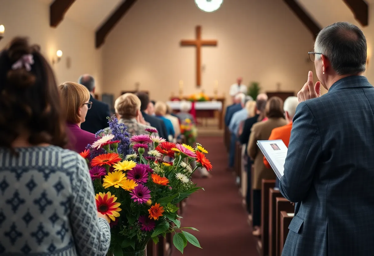 Community members gather to honor a dedicated educator and housing advocate at a memorial service.