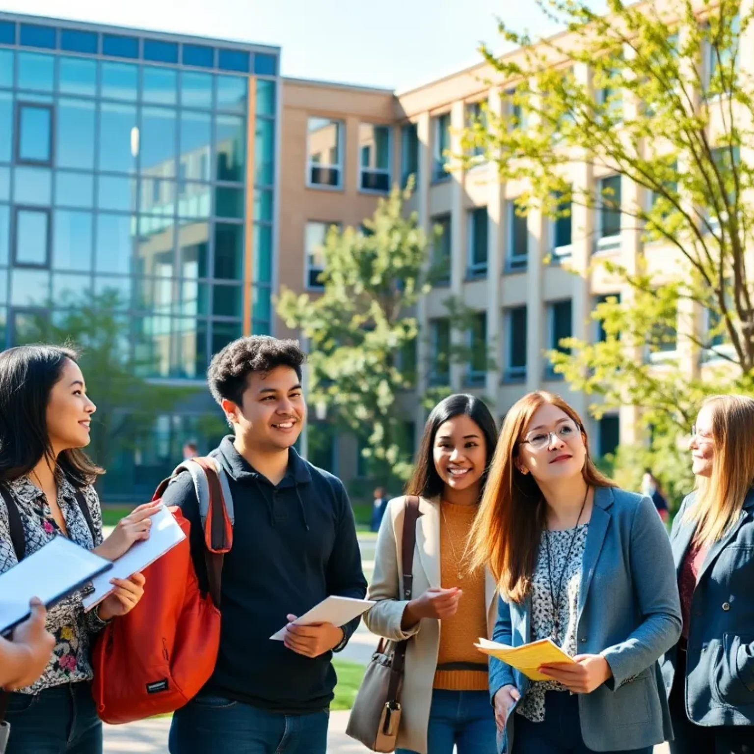 Students engaging on the Florida A&M University campus