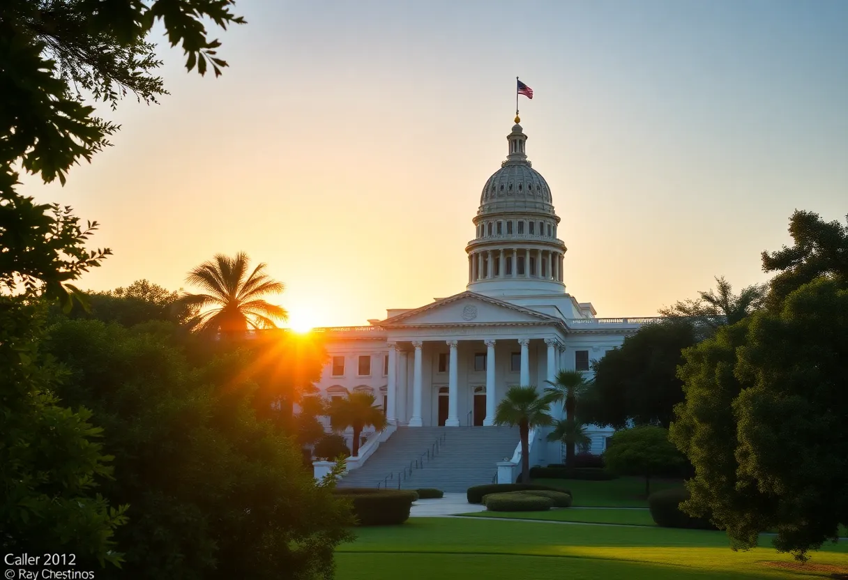 The Florida Capitol building at sunset