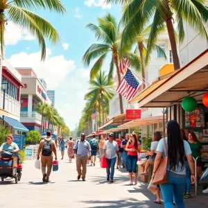 Vibrant Florida landscape depicting diverse job sectors