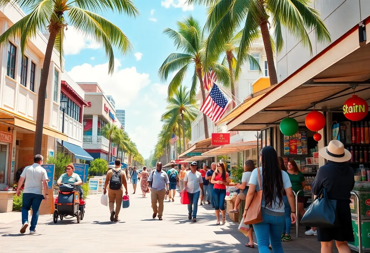 Vibrant Florida landscape depicting diverse job sectors