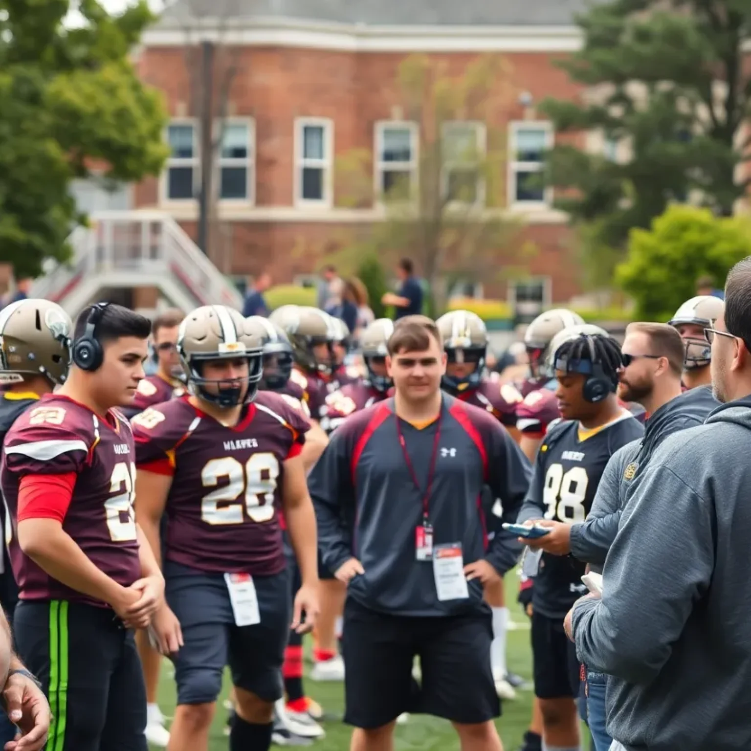 Florida State University football recruiting weekend with high school athletes and coaches