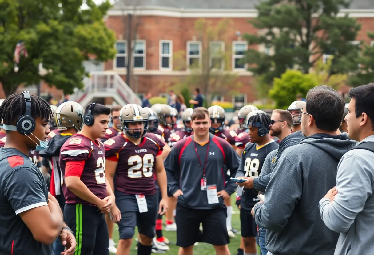 Florida State University football recruiting weekend with high school athletes and coaches
