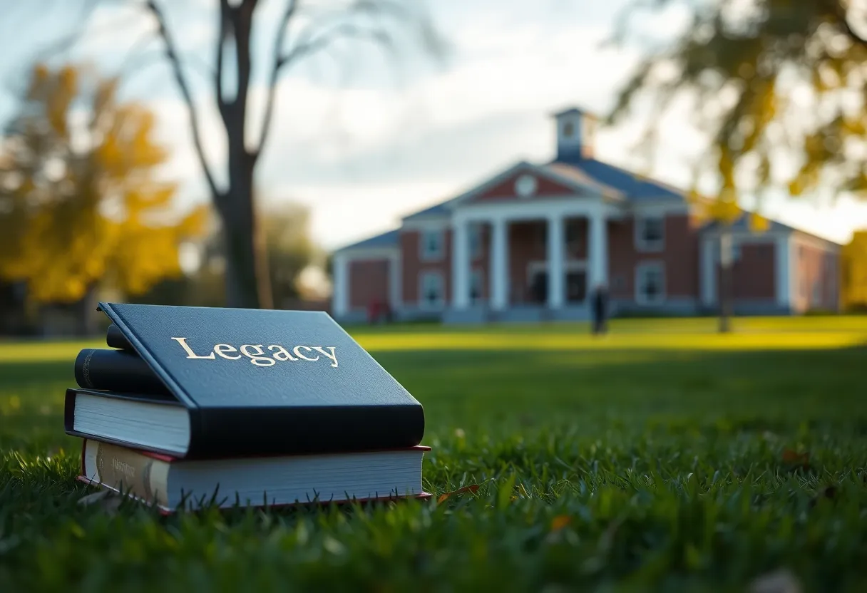 A serene landscape symbolizing community and education